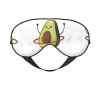 Máscara de ojos suave con estampado de aguacate lindo (1) - Sombra nocturna elástica, vendas a prueba de luz para avión, yoga, viajes