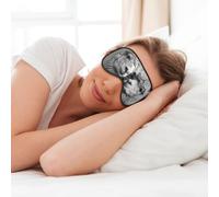 Máscara de ojos suave con estampado de alpacas con texto en inglés "I Love Alpacas", para dormir, viajar, siesta, mujeres y hombres
