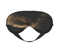 Máscara de ojos suave con estampado de arena dorada y negra, sombra nocturna elástica, vendas a prueba de luz para avión, yoga, viajes