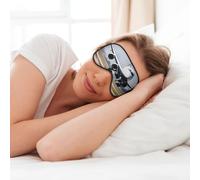 Máscara de ojos suave con estampado de avión en vuelo para dormir para mujeres y hombres, para dormir y viajar