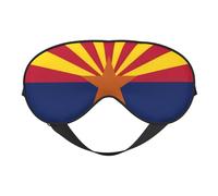 Máscara de ojos suave con estampado de bandera de Arizona, sombra nocturna elástica, vendas a prueba de luz para avión, yoga, viajes