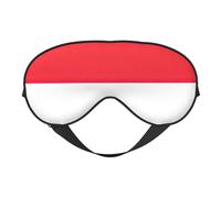 Máscara de ojos suave con estampado de bandera de Indonesia, bloqueo de luz, siesta, uso nocturno, viajes, camping, meditación, yoga