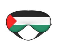 Máscara de ojos suave con estampado de bandera de Palestina con correa ajustable para dormir para dormir en avión
