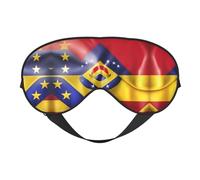 Máscara de ojos suave con estampado de bandera de Venezuela para mujeres y hombres, cómoda con correa ajustable para viajes, yoga, siesta, trabajo