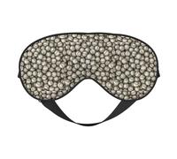 Máscara de ojos suave con estampado de béisbol, funda reversible para viajes, correa ajustable, opaca, sueño
