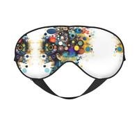 Máscara de ojos suave con estampado de cerebro de inteligencia artificial, sueño cómodo, sombra nocturna elástica, cubreojos para viajes, meditación