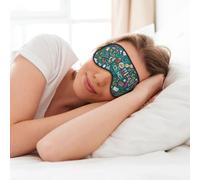 Máscara de ojos suave con estampado de ciencia de dibujos animados para dormir, máscara de ojos para mujeres y hombres, para dormir y viajar