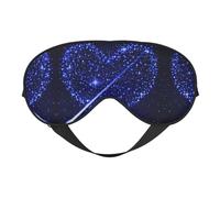 Máscara de ojos suave con estampado de corazón de estrella fugaz, sombra nocturna elástica, vendas a prueba de luz para avión, yoga, viajes, cubre los ojos completos