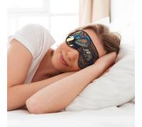 Máscara de ojos suave con estampado de elefante azteca para dormir, máscara de ojos para mujeres y hombres, para dormir y viajar