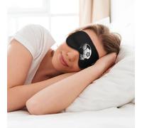 Máscara de ojos suave con estampado de fútbol con texto en inglés "I Like Soccer Print" para dormir, viajar, siesta, mujeres y hombres