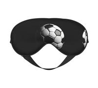 Máscara de ojos suave con estampado de fútbol I Like Soccer / Máscara de ojos para dormir, máscara de ojos opaca, adecuada para viajes, oficina, yoga, siesta