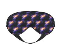 Máscara de ojos suave con estampado de galaxia en el universo, funda reversible para viajes, correa ajustable opaca para dormir