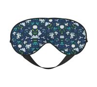 Máscara de ojos suave con estampado de hierba y paloma, sueño cómodo, bloquea la luz, cobertura completa de los ojos, ideal para viajes, meditación