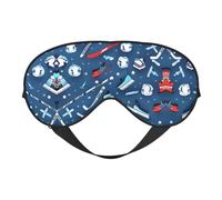 Máscara de ojos suave con estampado de hockey sobre hielo para mujeres y hombres, cómoda con correa ajustable para viajes, yoga, siesta y trabajo
