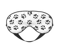 Máscara de ojos suave con estampado de huellas de perro, ligera, transpirable, opaca, para viajes, siesta, yoga, meditación