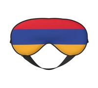 Máscara de ojos suave con estampado de la bandera de Armenia, ligera, transpirable, opaca, para viajes, siesta, yoga, meditación