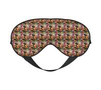 Máscara de ojos suave con estampado de música para bailar, ligera, transpirable, opaca, para viajes, siesta, yoga, meditación
