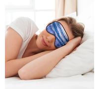 Máscara de ojos suave con estampado de olas del océano, para dormir, para mujeres y hombres, para dormir y viajar