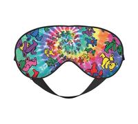Máscara de ojos suave con estampado de oso de Acción de Gracias, bloqueo de luz beneficioso, siesta, uso nocturno, viajes, camping, meditación, yoga