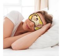 Máscara de ojos suave con estampado de perro bulldog francés para dormir para mujeres y hombres, para dormir o viajar