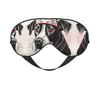 Máscara de ojos suave con estampado de perro de granja con 1 bonito animal - sueño cómodo, bloquea la luz, cobertura completa de los ojos, ideal para viajes, meditación