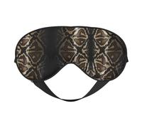 Máscara de ojos suave con estampado de piel de serpiente grande, sombra nocturna elástica, vendas a prueba de luz para avión, yoga, viajes