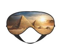Máscara de ojos suave con estampado de pirámide egipcia en el desierto, bloqueo de luz beneficioso, siesta, uso nocturno, viajes, camping, meditación, yoga