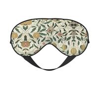 Máscara de ojos suave con estampado de plantas y frutas, correa ajustable, cubierta suave para los ojos, para viajes, yoga, siesta, trabajo