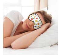 Máscara de ojos suave con estampado de plátano y fresa y piña, para dormir, para mujeres y hombres, para dormir o viajar