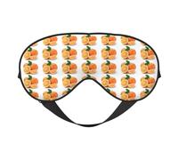 Máscara de ojos suave con estampado naranja, funda reversible para viajes, correa ajustable opaca para dormir