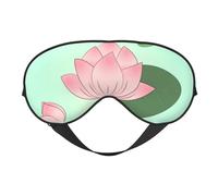 Máscara de ojos suave con flores de loto esperando a florecer. Unisex, cómoda y transpirable, adecuada para el descanso diario. Te ayuda a entrar rápidamente en un sueño profundo.