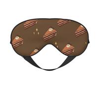 Máscara de ojos suave con forma de pastel de chocolate, unisex, cómoda y transpirable, adecuada para el descanso diario. Te ayuda a entrar rápidamente en un sueño profundo.