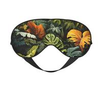 Máscara de ojos suave con hojas de palmera tropical. Unisex, cómoda y transpirable, adecuada para el descanso diario. Te ayuda a entrar rápidamente en un sueño profundo.