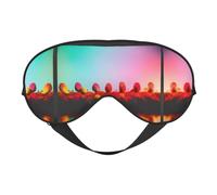 Máscara de ojos suave con impresión artística brillante, hermosa y colorida, sueño cómodo, bloquea la luz, cobertura completa de los ojos, ideal para viajes, meditación