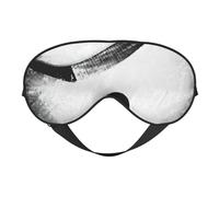 Máscara de ojos suave con impresión artística de hockey sobre hielo, cubierta suave de doble cara para dormir, viajes, yoga, correa ajustable, bloquea la luz