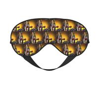Máscara de ojos suave con impresión de botellas de vino y bebidas, funda reversible para viajes, correa ajustable, oscurecimiento para dormir