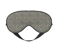 Máscara de ojos suave con impresión GIF en espiral con ilusión óptica, cubierta reversible para viajes, correa ajustable, oscurecimiento y sueño