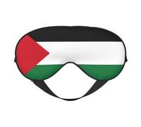 Máscara de ojos suave con la bandera de Palestina para dormir, ideal para mujeres y hombres y viajes, cómoda y ajustable, perfecta para uso en interiores y exteriores