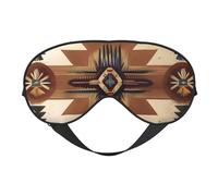 Máscara de ojos suave con patrones nativos americanos. Unisex, cómoda y transpirable, adecuada para el descanso diario. Te ayuda a entrar rápidamente en un sueño profundo.