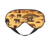 Máscara de ojos suave de animales de pastizales africanos. Unisex, cómoda y transpirable, adecuada para el descanso diario. Te ayuda a entrar rápidamente en un sueño profundo.