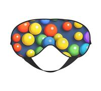 Máscara de ojos suave de bolas coloridas. Unisex, cómoda y transpirable, adecuada para el descanso diario. Te ayuda a entrar rápidamente en un sueño profundo.