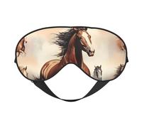 Máscara de ojos suave de caballo marrón rumbante. Unisex, cómoda y transpirable, adecuada para el descanso diario. Te ayuda a entrar rápidamente en un sueño profundo.