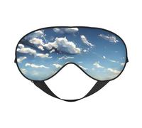 Máscara de ojos suave de cielo azul y nubes blancas. Unisex, cómoda y transpirable, adecuada para el descanso diario. Te ayuda a entrar rápidamente en un sueño profundo.