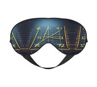 Máscara de ojos suave de doble cara con impresión amarilla de fórmula matemática, diseño reversible, ajustable para un ajuste cómodo, bloquea la luz