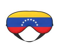 Máscara de ojos suave de doble cara con impresión de la bandera de Venezuela, diseño reversible, ajustable para un ajuste cómodo, bloquea la luz