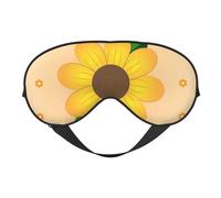Máscara de ojos suave de girasol dorado. Unisex, cómoda y transpirable, adecuada para el descanso diario. Te ayuda a entrar rápidamente en un sueño profundo.