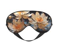 Máscara de ojos suave de loto blanco bohemio. Unisex, cómoda y transpirable, adecuada para el descanso diario. Te ayuda a entrar rápidamente en un sueño profundo.