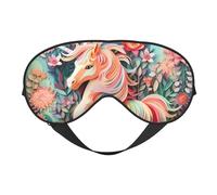 Máscara de ojos suave de unicornio con corte de papel rosa. Unisex, cómoda y transpirable, adecuada para el descanso diario. Te ayuda a entrar rápidamente en un sueño profundo.