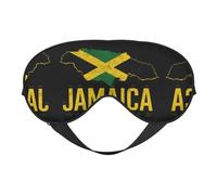Máscara de ojos suave para dormir con estampado de mapa de Jamaica, para el hogar y camping, bloquea la luz, cómodo para la mayoría de los usuarios