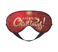 Máscara de ojos suave para dormir con estampado Merry Christmas Too, para el hogar y camping, bloquea la luz, cómodo para la mayoría de los usuarios